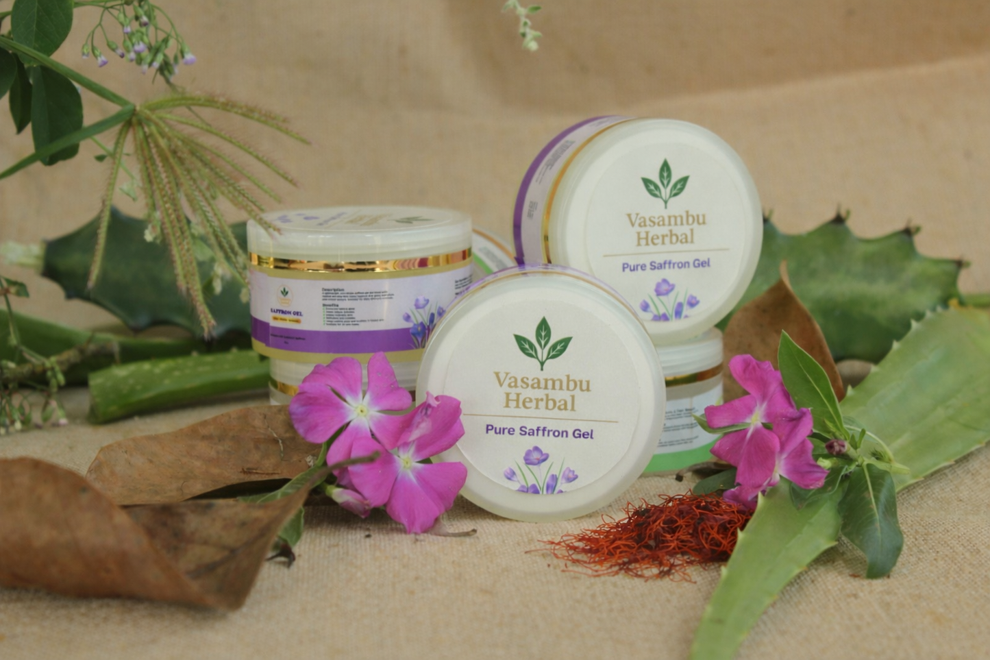 Saffron-Infused Herbal Gel for Natural Glow, Hydration & Radiance