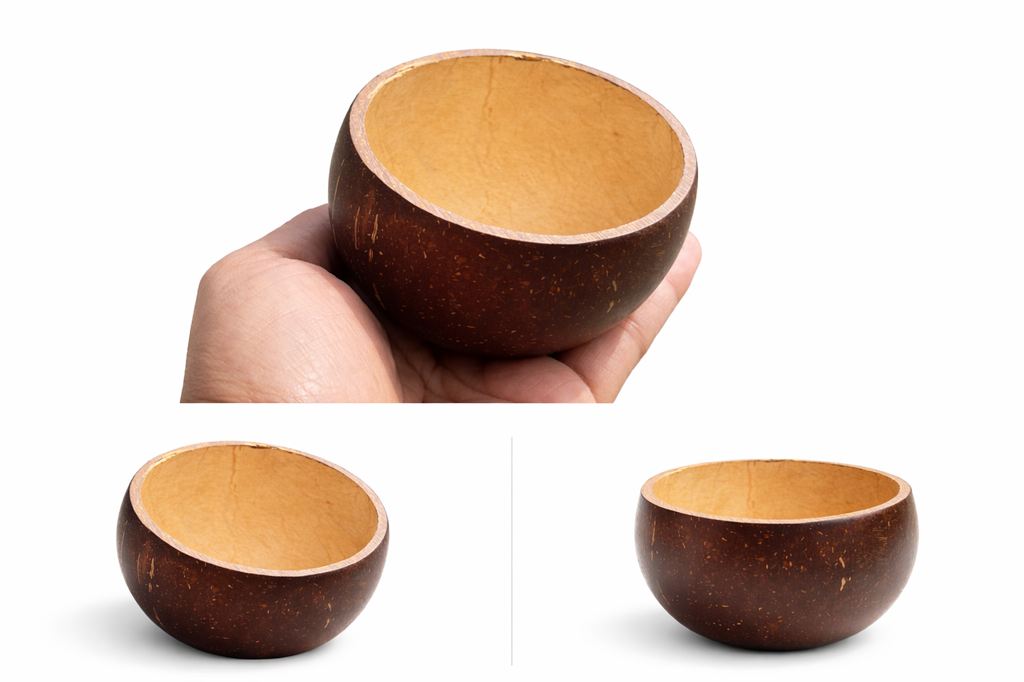 Handcrafted Coconut Shell Bowl – Sustainable. Natural. Beautiful.- 150ml
