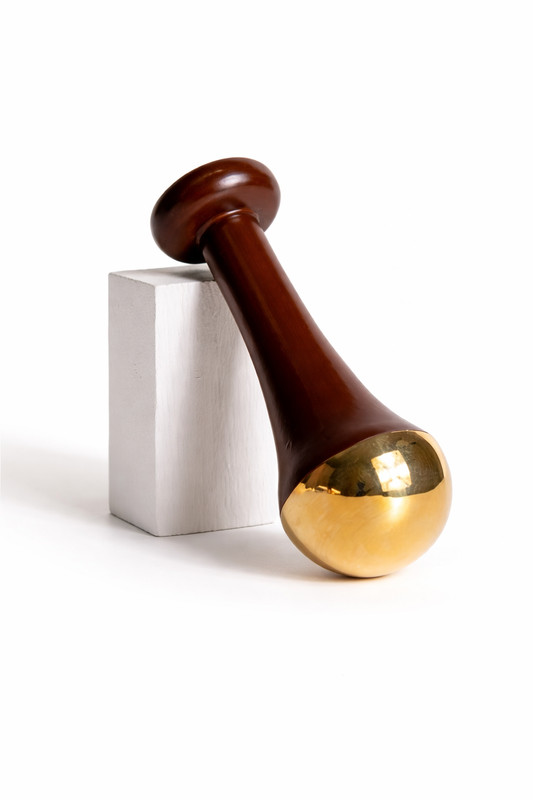 Wooden Kansa Facial Wand – Ancient Ayurvedic facial massage tool for natural glow and balance