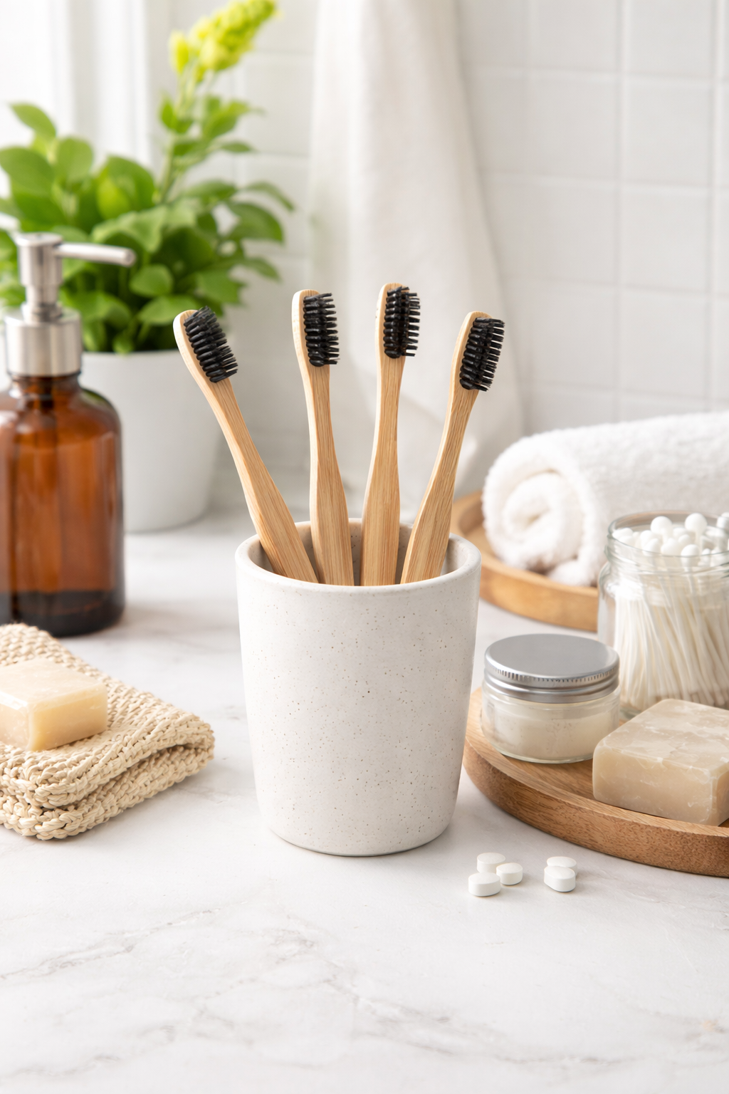 Wooden Charcoal Toothbrush