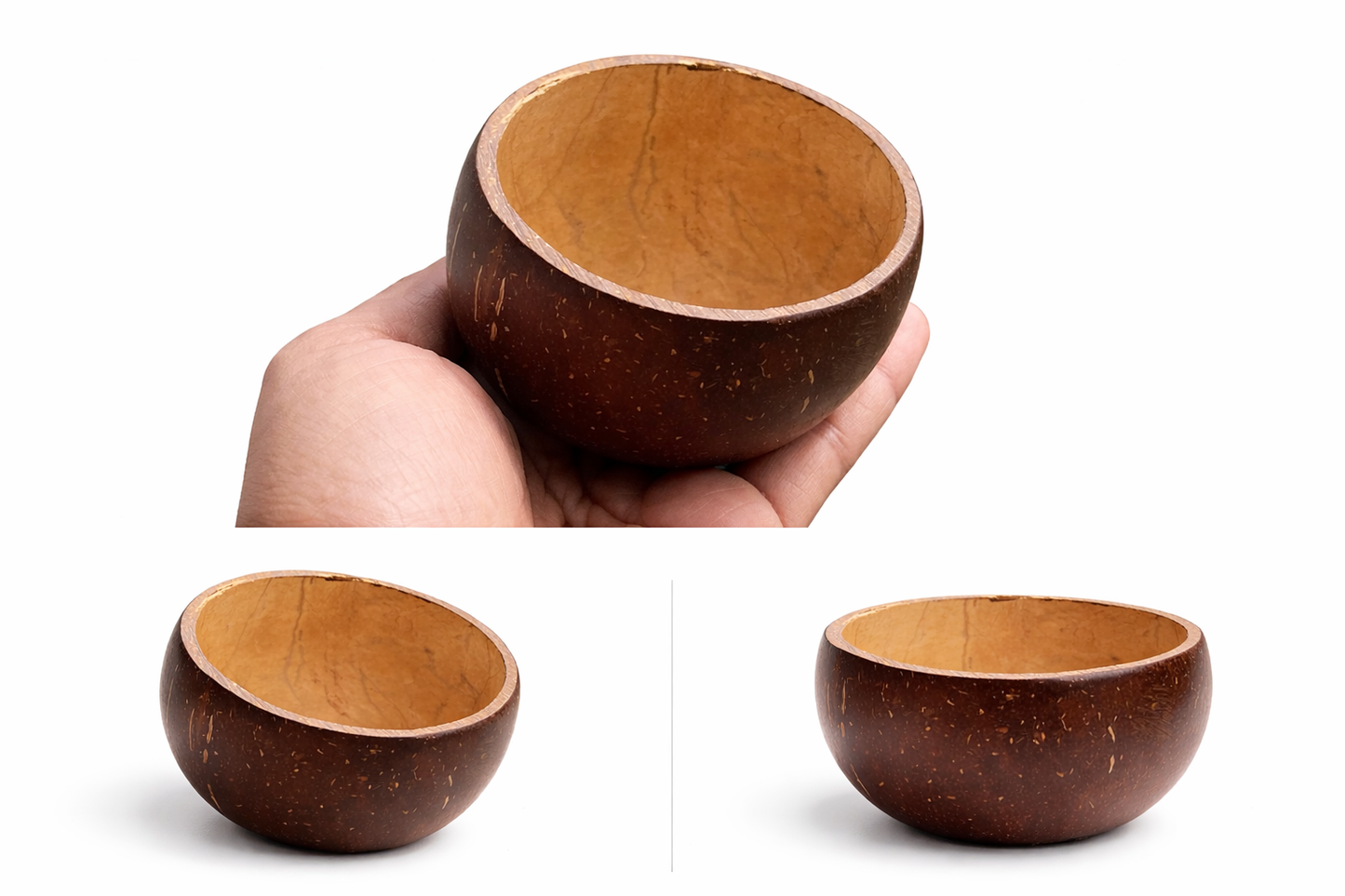 Handcrafted Coconut Shell Bowl – Sustainable. Natural. Beautiful.- 100ml
