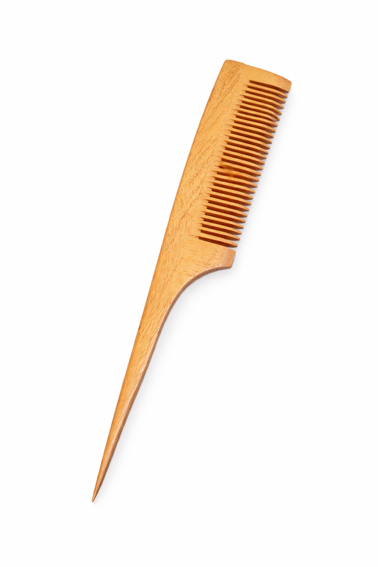 Premium Neem Wood Tail Comb – Anti Static Hair Care Comb