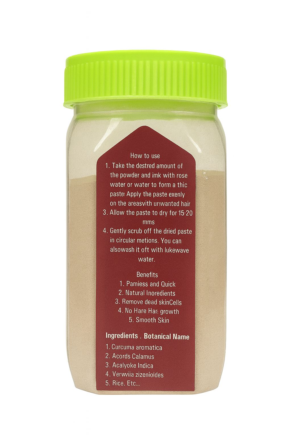 Herbal Wax Powder (Natural Hair Removal Powder)