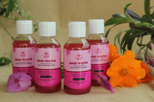 Pure. Refreshing. 100% Organic Rose Hydrosol. Nature’s gentle toner for glowing, hydrated skin.